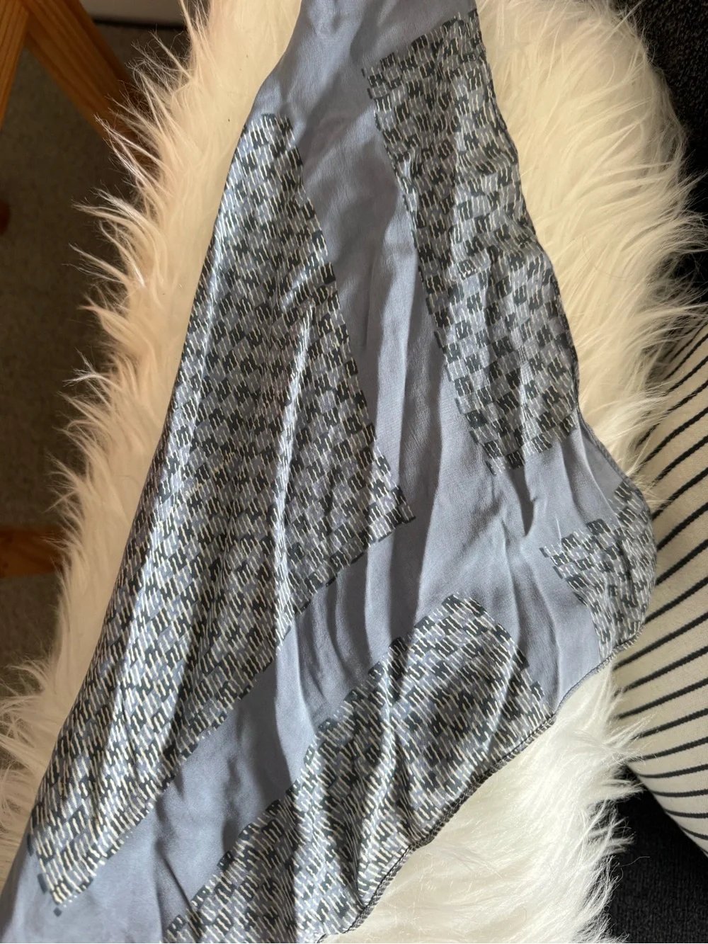 Vintage Blue Pattern Scarf